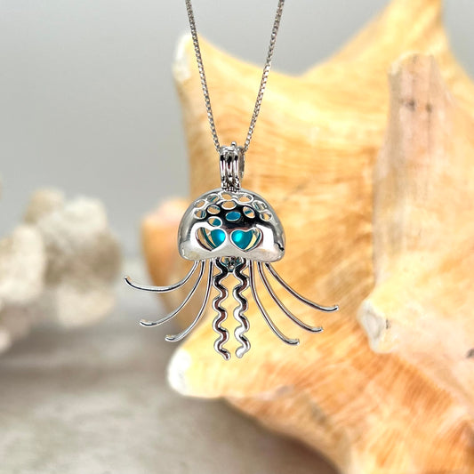 Jellyfish Fields Sterling Silver Cage Pendant - NEW ARRIVAL