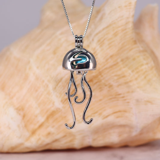 Jellyfish Sterling Silver Plated Cage