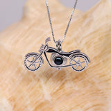 All Rev'd Up Sterling Silver Motorcycle Cage Pendant