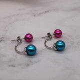 Double Delight- Sterling Silver Earrings *Comes w/ Set Pearls Shown