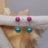 Double Delight- Sterling Silver Earrings *Comes w/ Set Pearls Shown